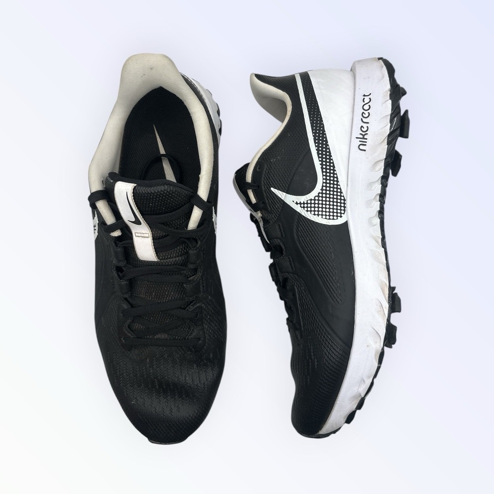 Nike Mens React Infinity Pro Golf Shoes Sneakers Black White Size 9.5
